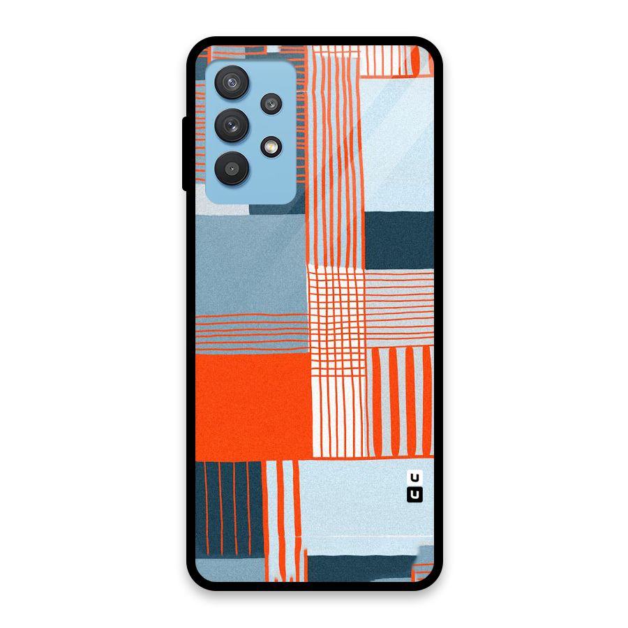 Pattern In Lines Glass Back Case for Galaxy M32 5G
