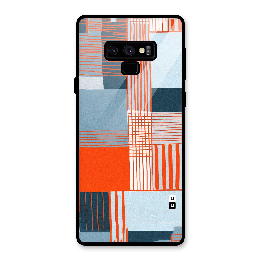 Pattern In Lines Glass Back Case for Galaxy Note 9