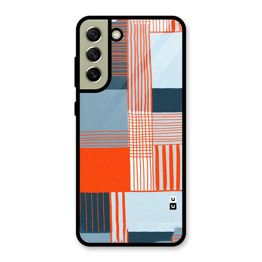 Pattern In Lines Glass Back Case for Galaxy S21 FE 5G