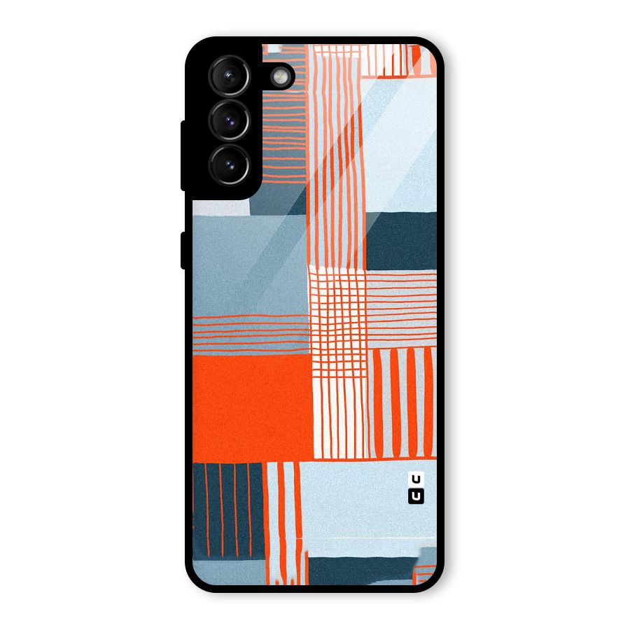 Pattern In Lines Glass Back Case for Galaxy S21 Plus