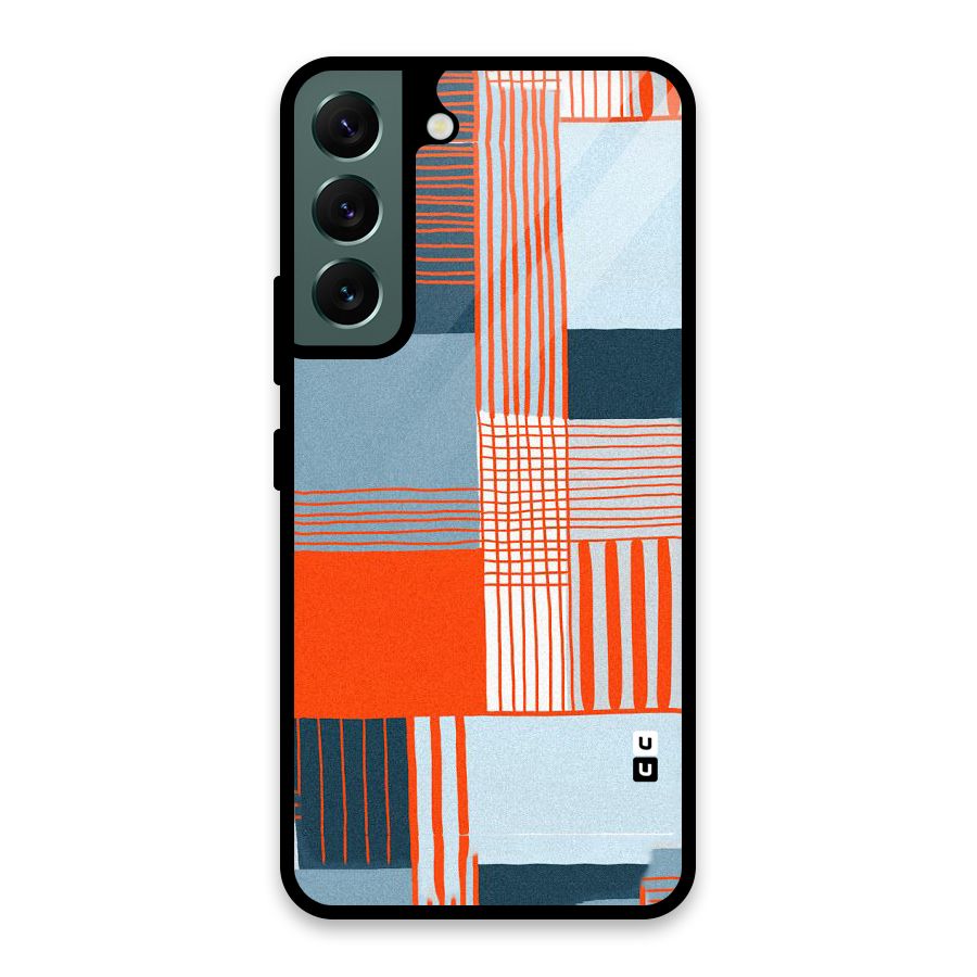 Pattern In Lines Glass Back Case for Galaxy S22 5G