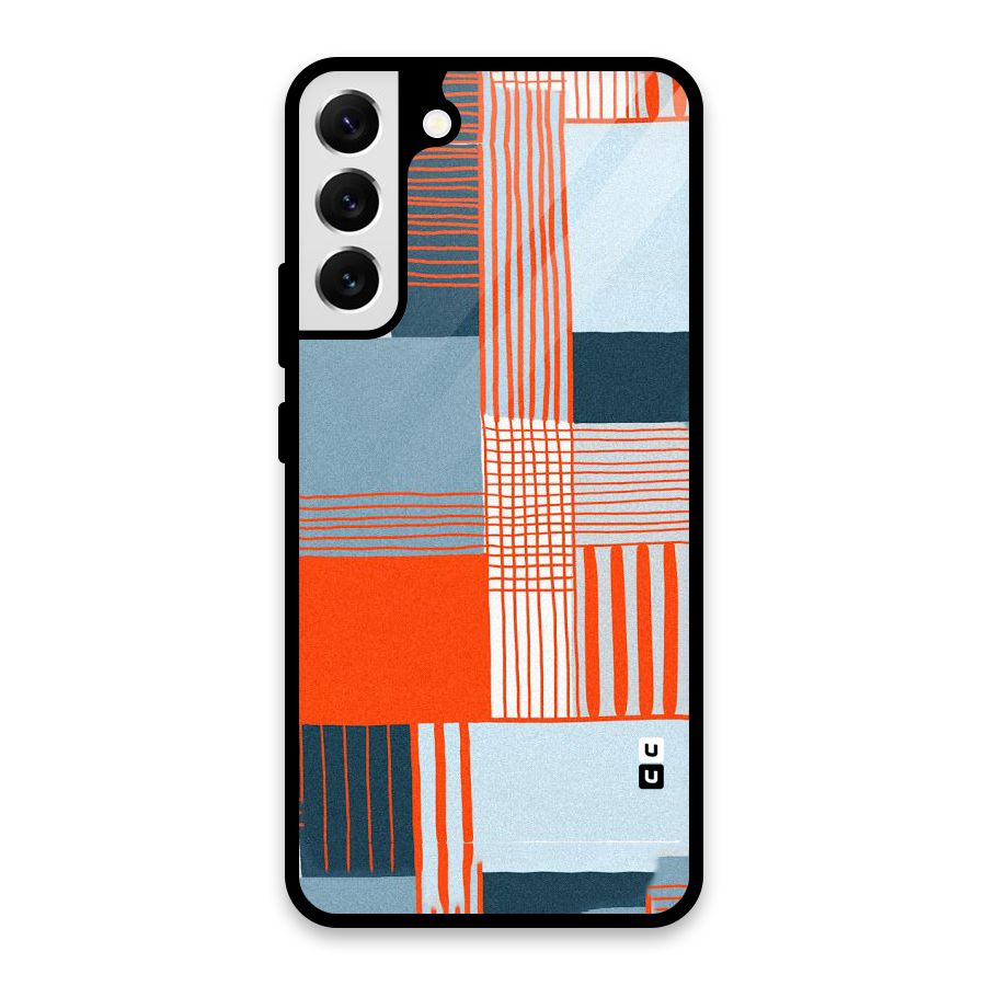 Pattern In Lines Glass Back Case for Galaxy S22 Plus 5G