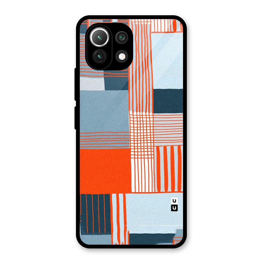 Pattern In Lines Glass Back Case for Mi 11 Lite