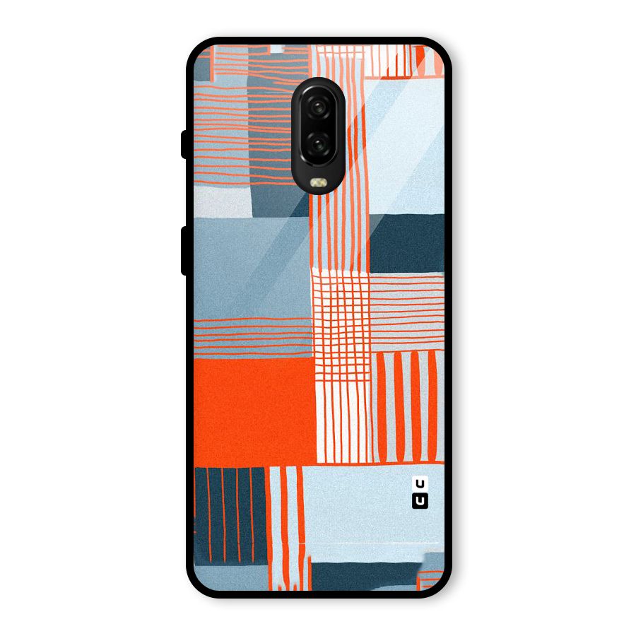 Pattern In Lines Glass Back Case for OnePlus 6T