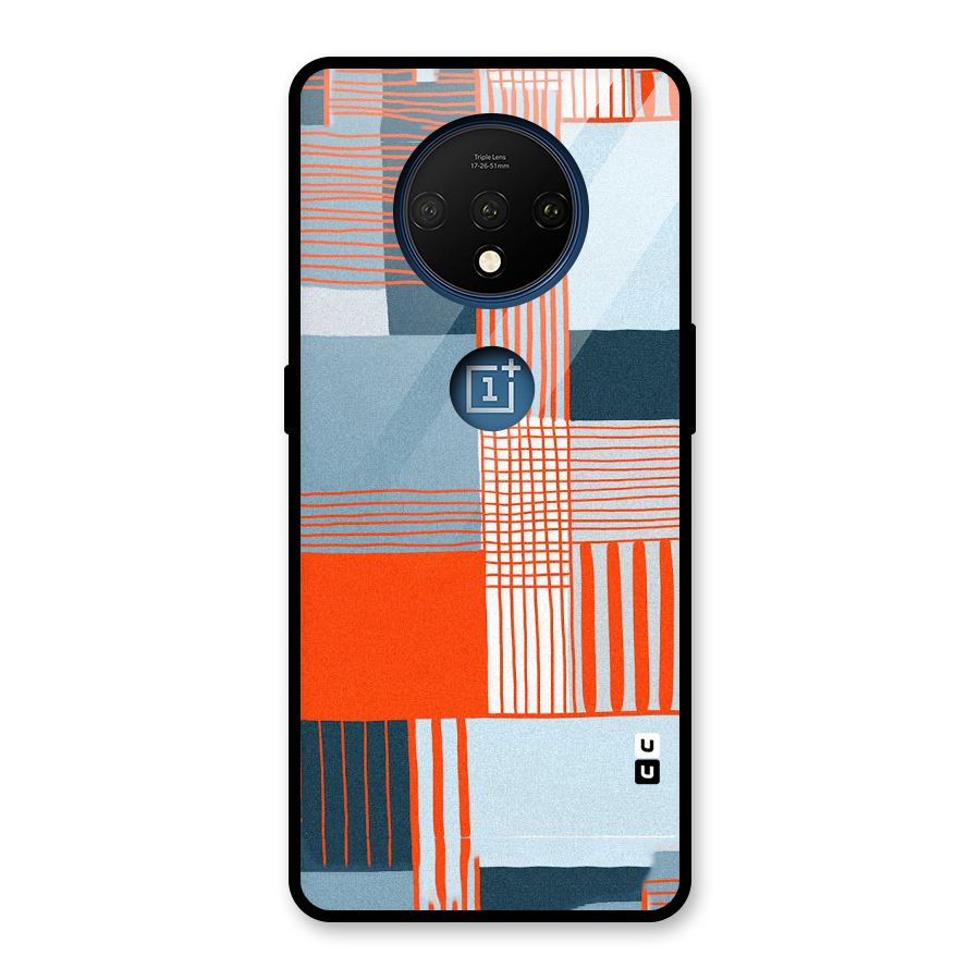 Pattern In Lines Glass Back Case for OnePlus 7T