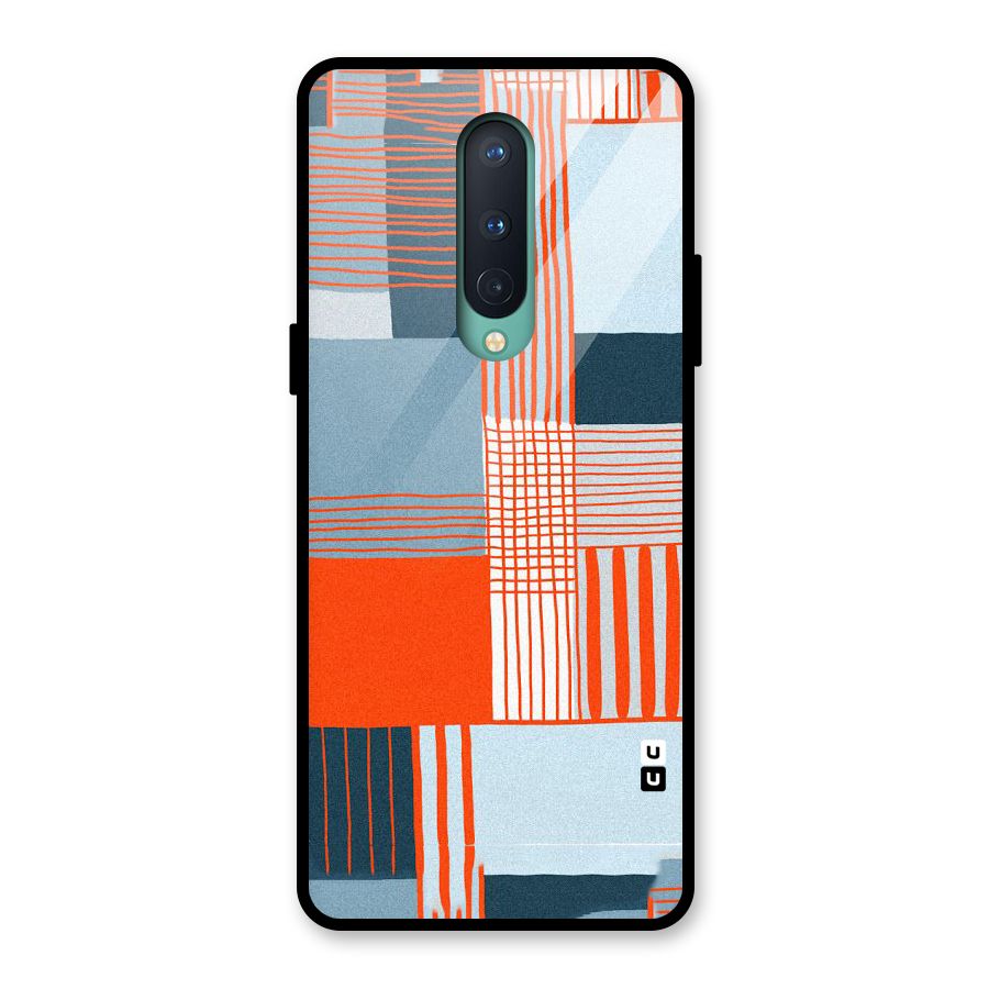 Pattern In Lines Glass Back Case for OnePlus 8