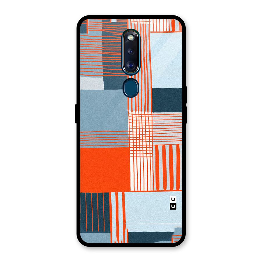 Pattern In Lines Glass Back Case for Oppo F11 Pro