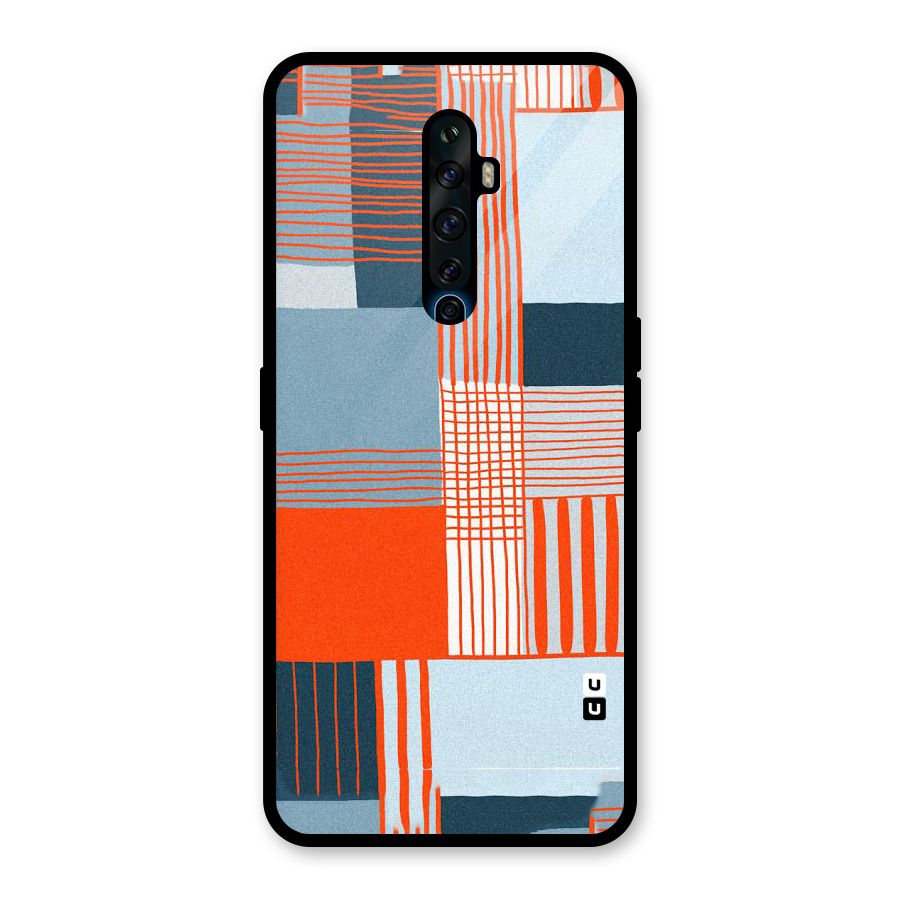 Pattern In Lines Glass Back Case for Oppo Reno2 Z