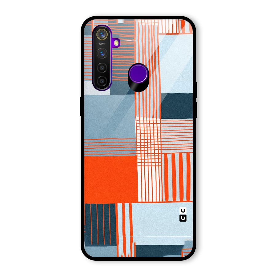 Pattern In Lines Glass Back Case for Realme 5 Pro