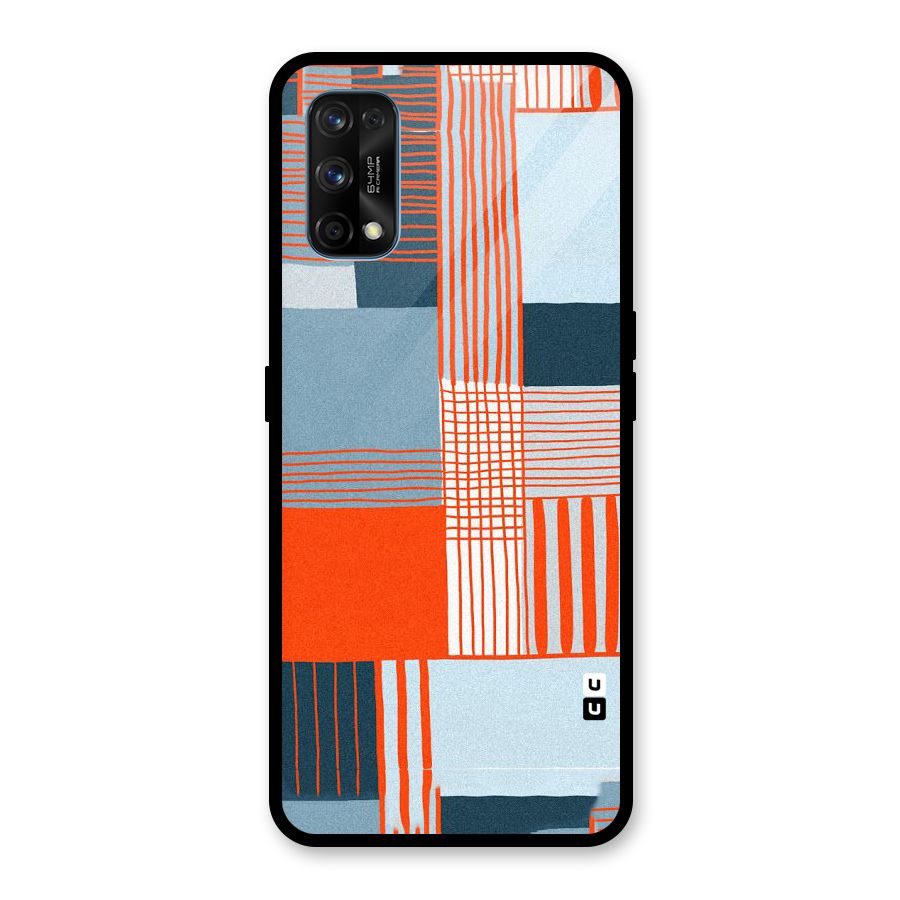 Pattern In Lines Glass Back Case for Realme 7 Pro