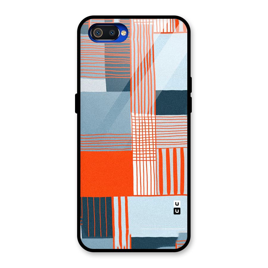 Pattern In Lines Glass Back Case for Realme C2
