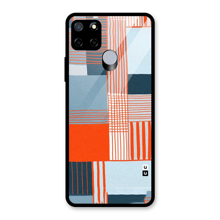 Pattern In Lines Glass Back Case for Realme Narzo 30A
