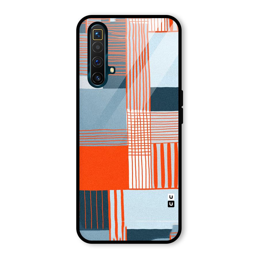 Pattern In Lines Glass Back Case for Realme X3 SuperZoom