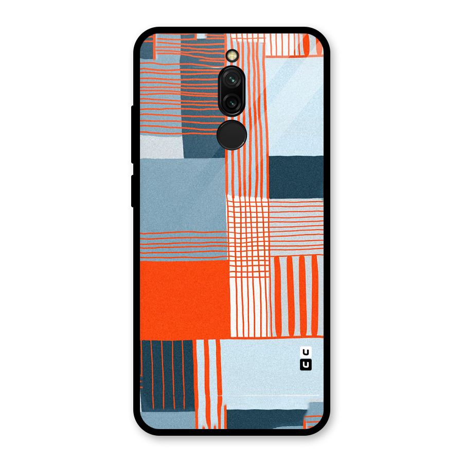 Pattern In Lines Glass Back Case for Redmi 8
