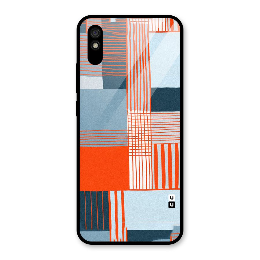 Pattern In Lines Glass Back Case for Redmi 9A