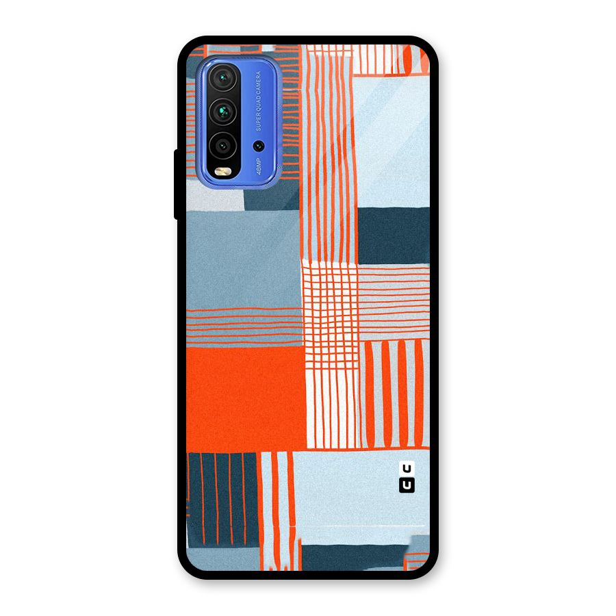 Pattern In Lines Glass Back Case for Redmi 9 Power