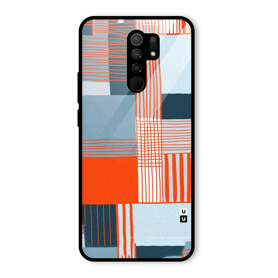 Pattern In Lines Glass Back Case for Redmi 9 Prime