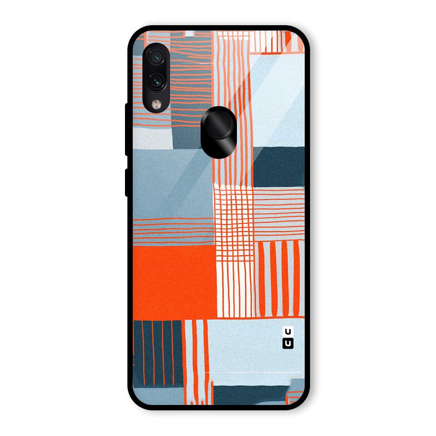 Pattern In Lines Glass Back Case for Redmi Note 7 Pro