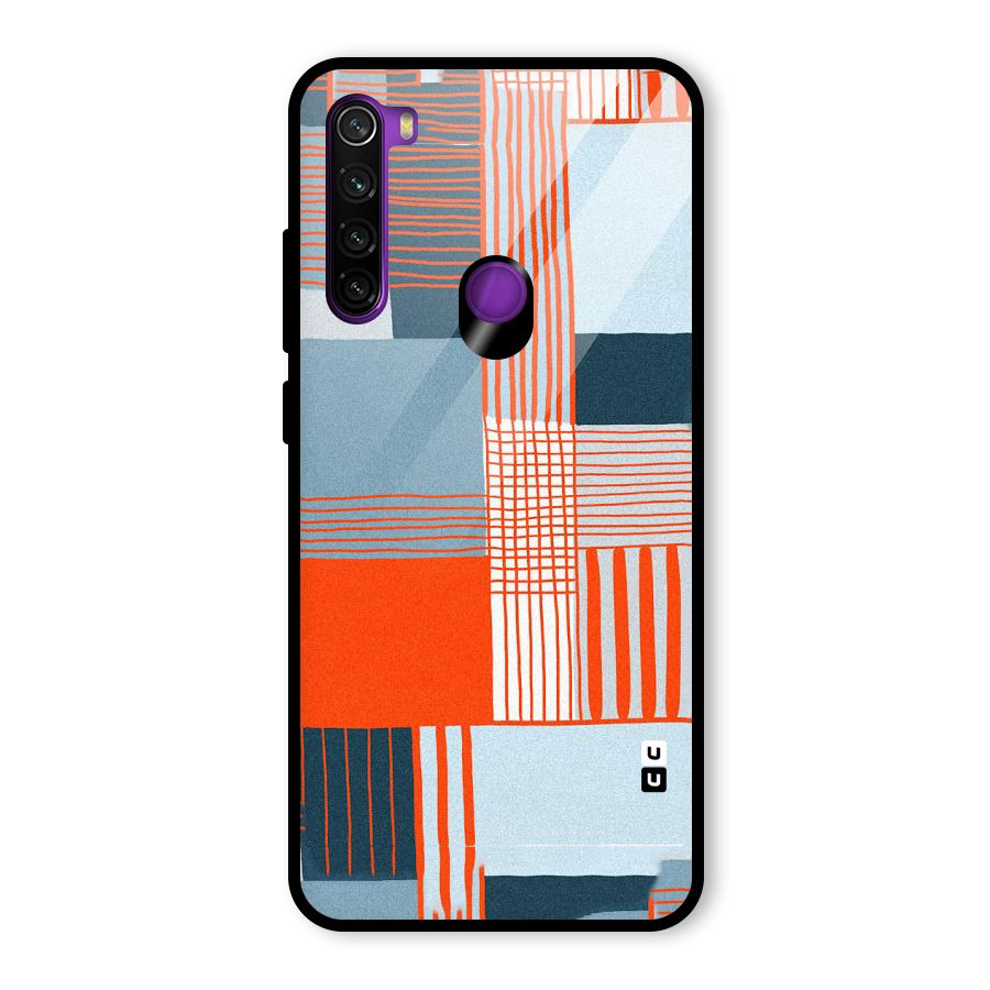 Pattern In Lines Glass Back Case for Redmi Note 8