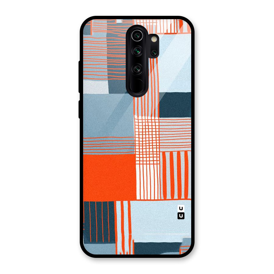 Pattern In Lines Glass Back Case for Redmi Note 8 Pro