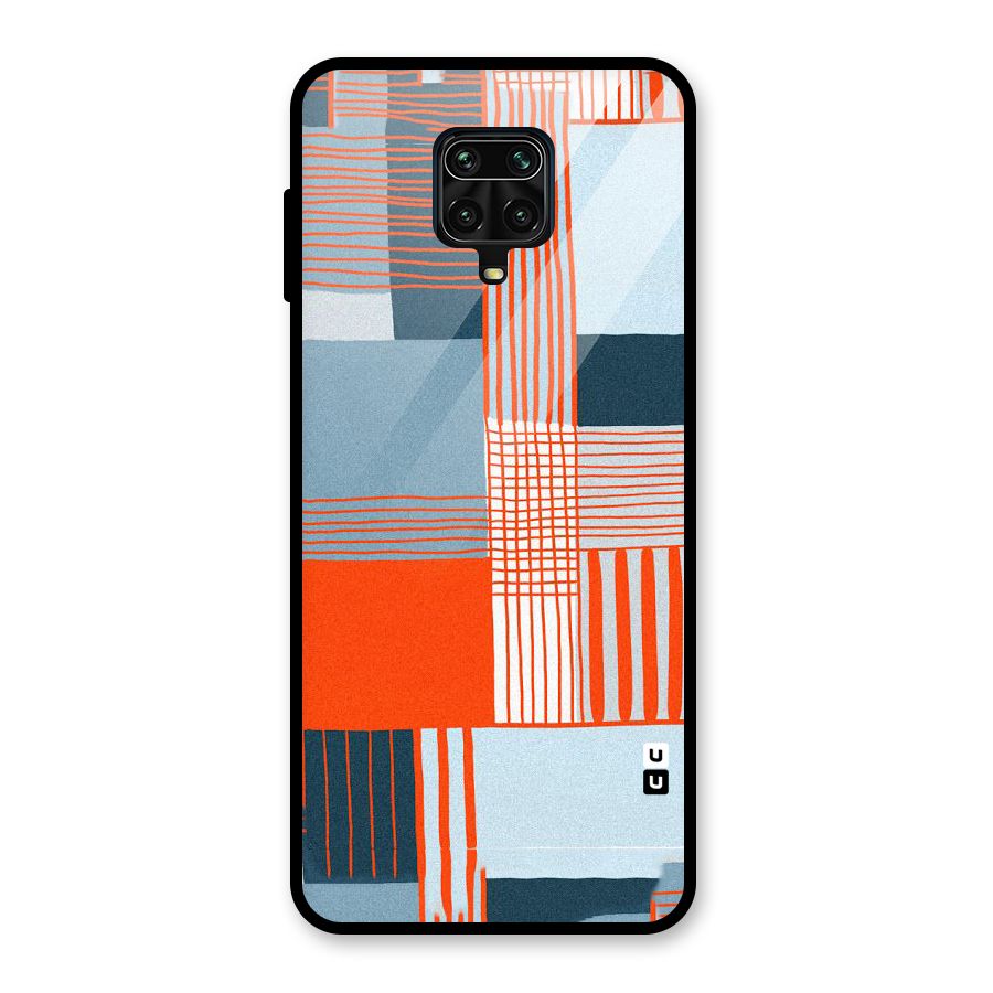 Pattern In Lines Glass Back Case for Redmi Note 9 Pro