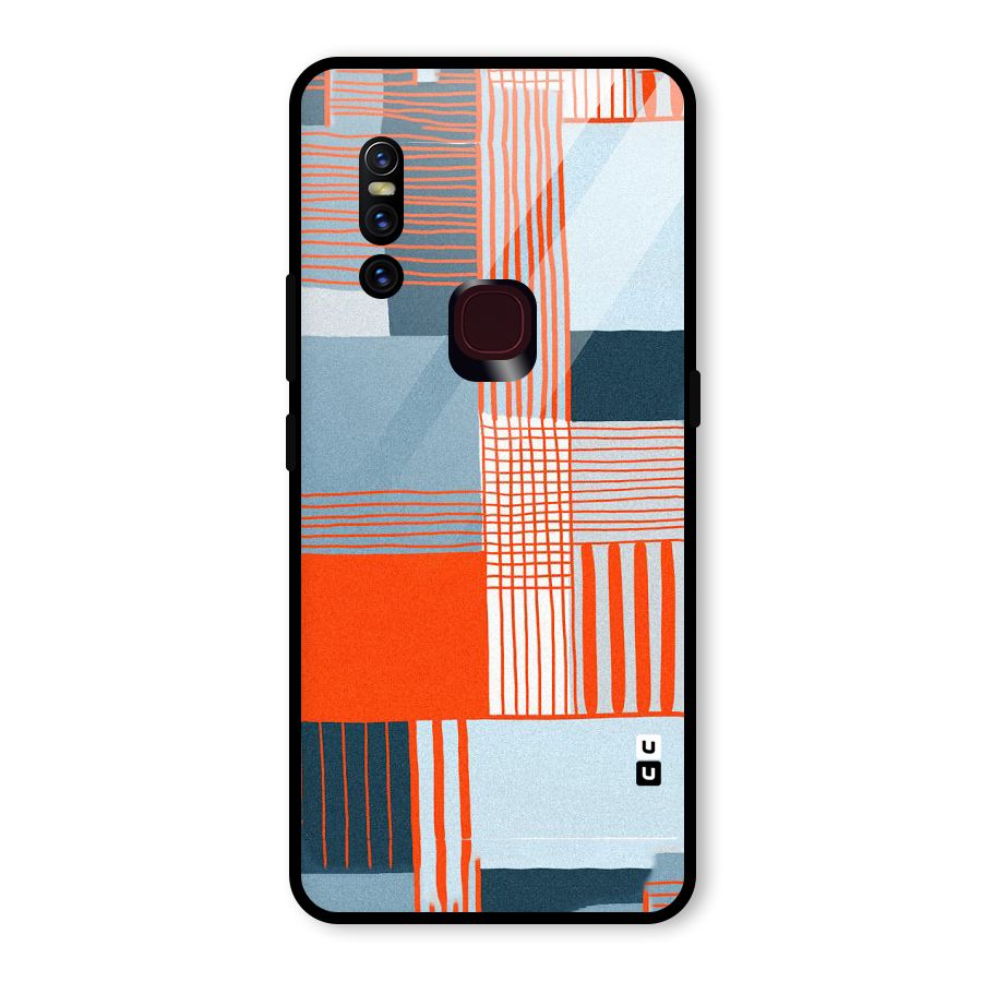 Pattern In Lines Glass Back Case for Vivo V15