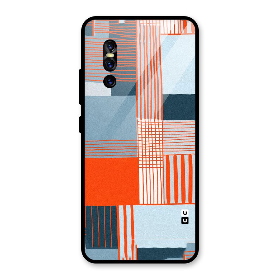 Pattern In Lines Glass Back Case for Vivo V15 Pro