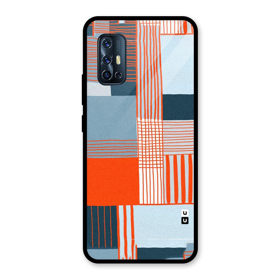 Pattern In Lines Glass Back Case for Vivo V17