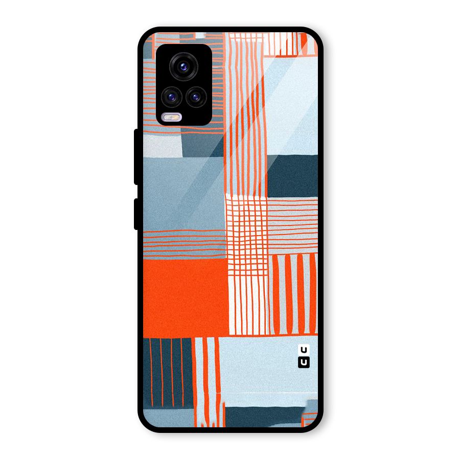 Pattern In Lines Glass Back Case for Vivo V20