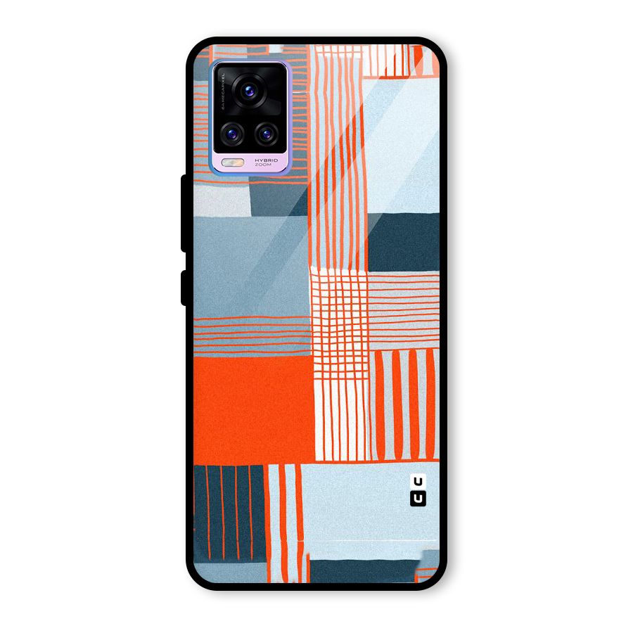 Pattern In Lines Glass Back Case for Vivo V20 Pro