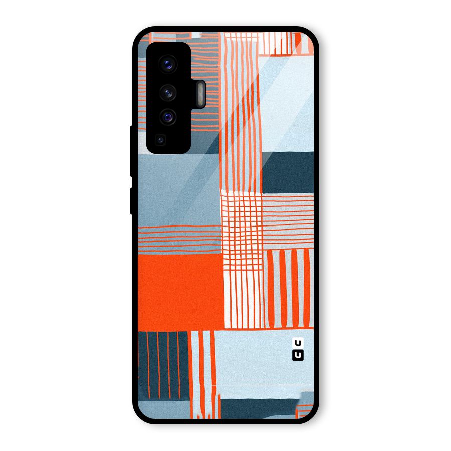 Pattern In Lines Glass Back Case for Vivo X50