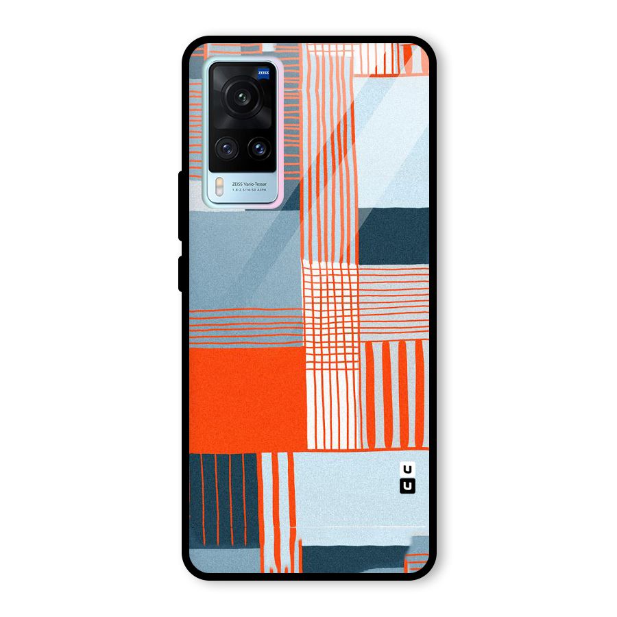 Pattern In Lines Glass Back Case for Vivo X60