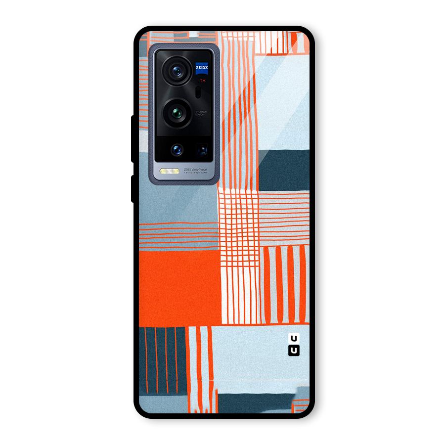 Pattern In Lines Glass Back Case for Vivo X60 Pro Plus