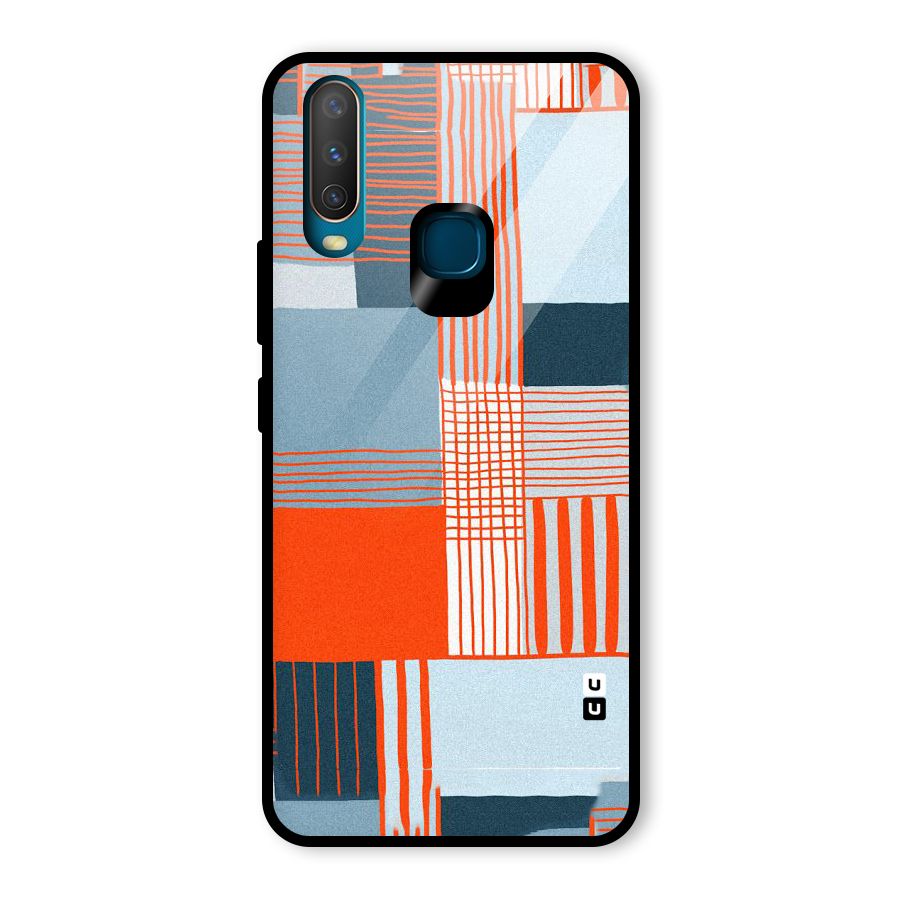 Pattern In Lines Glass Back Case for Vivo Y15