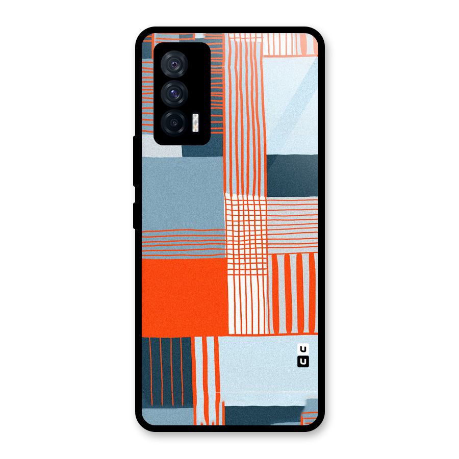 Pattern In Lines Glass Back Case for Vivo iQOO 7 5G