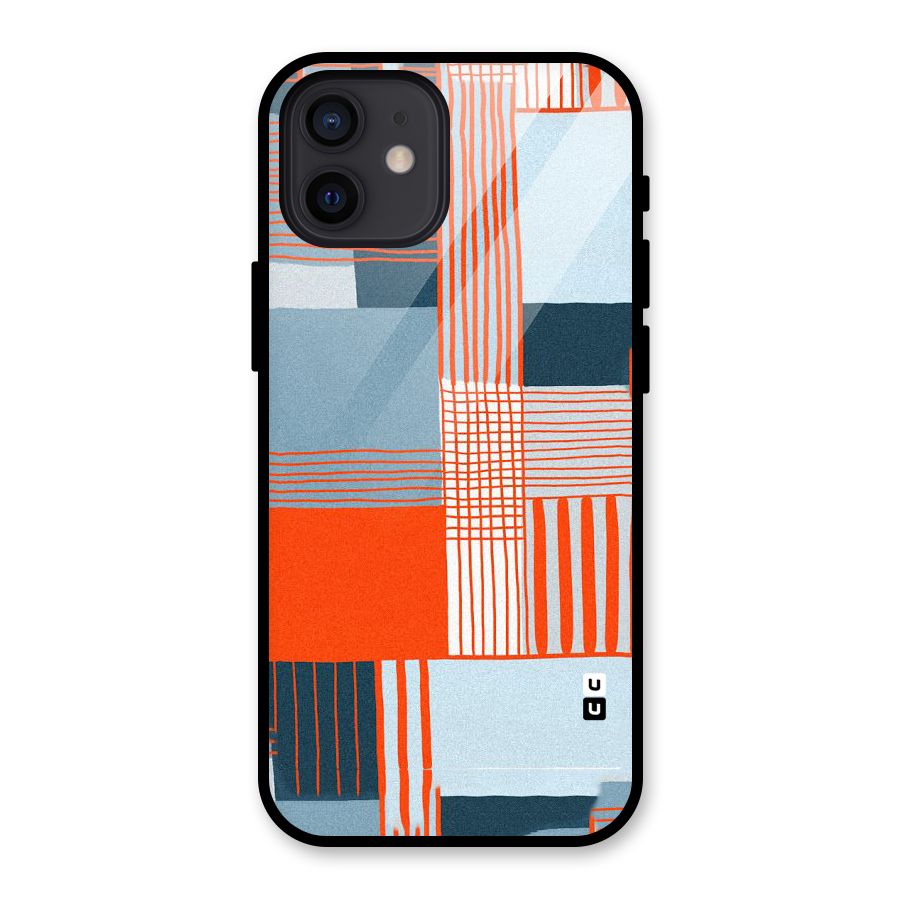 Pattern In Lines Glass Back Case for iPhone 12
