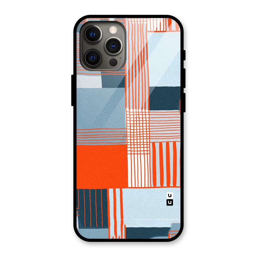 Pattern In Lines Glass Back Case for iPhone 12 Pro Max