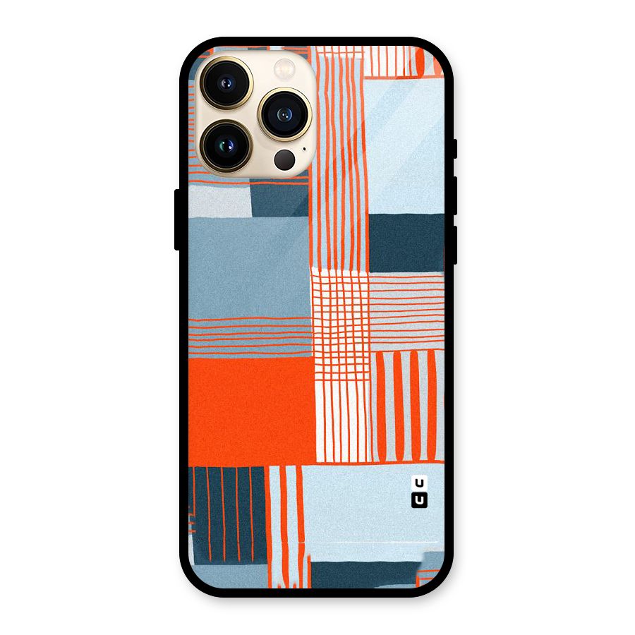 Pattern In Lines Glass Back Case for iPhone 13 Pro Max