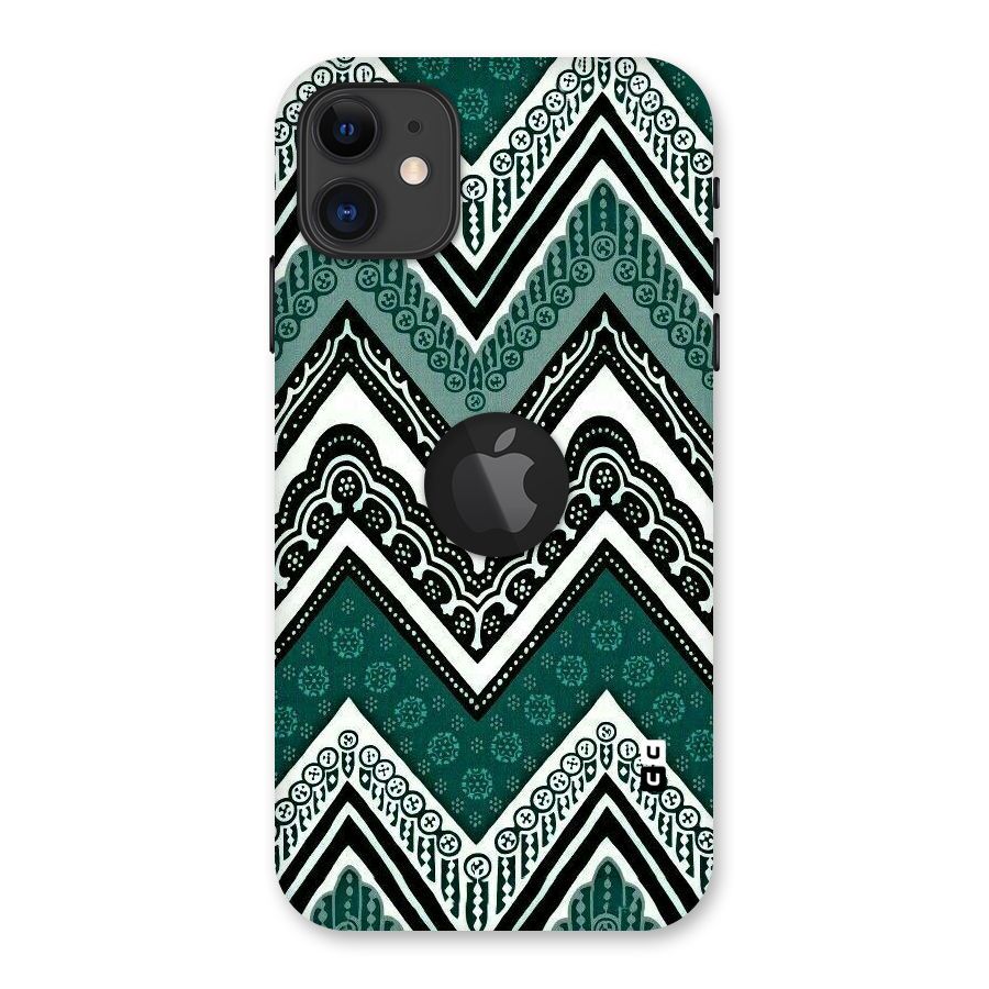 Patterned Chevron Back Case for iPhone 11 Logo Cut