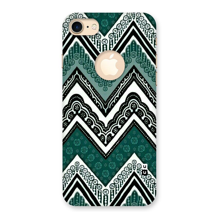 Patterned Chevron Back Case for iPhone 7 Logo Cut