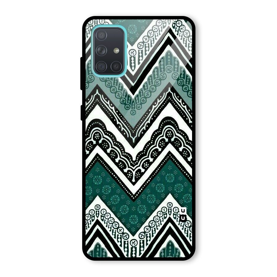 Patterned Chevron Glass Back Case for Galaxy A71