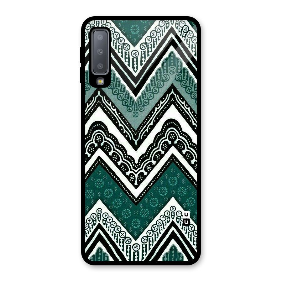 Patterned Chevron Glass Back Case for Galaxy A7 (2018)