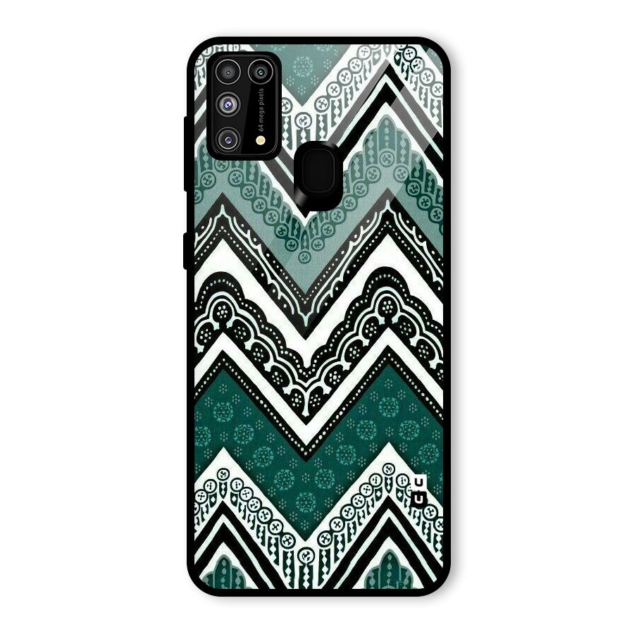 Patterned Chevron Glass Back Case for Galaxy F41