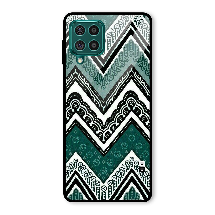 Patterned Chevron Glass Back Case for Galaxy F62