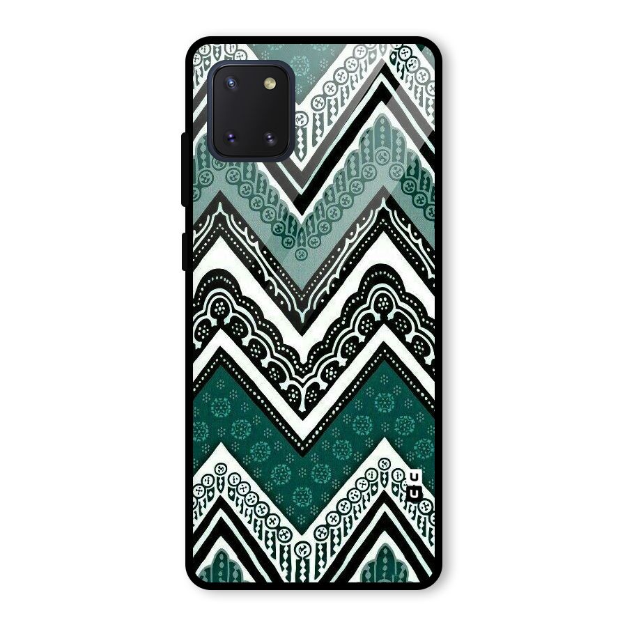 Patterned Chevron Glass Back Case for Galaxy Note 10 Lite