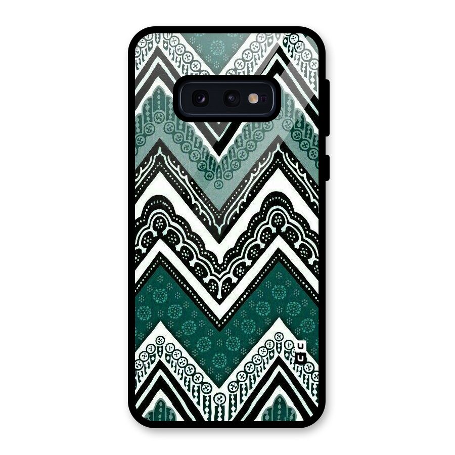 Patterned Chevron Glass Back Case for Galaxy S10e