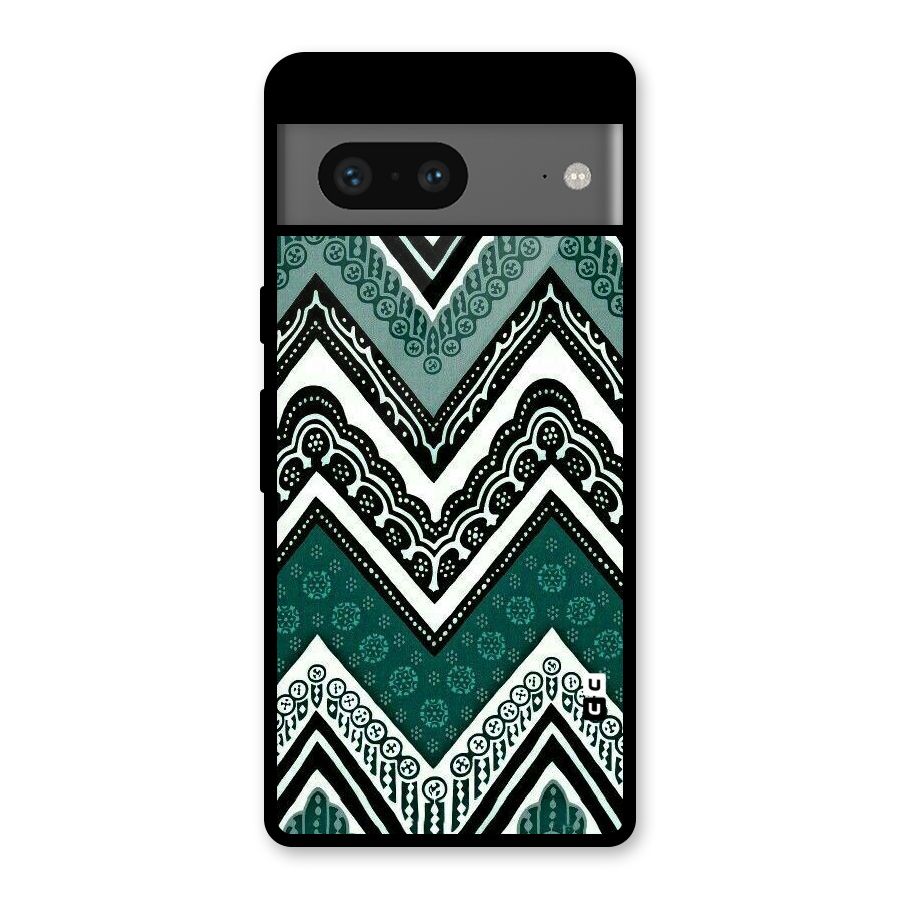 Patterned Chevron Glass Back Case for Google Pixel 7