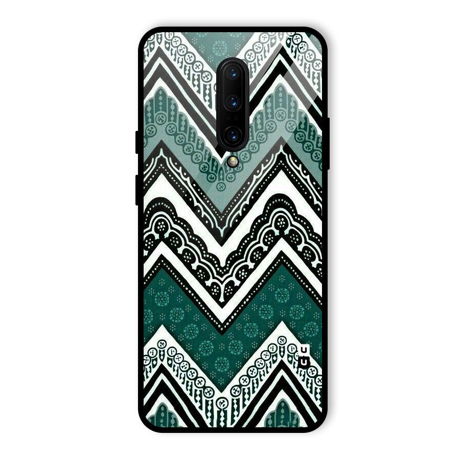 Patterned Chevron Glass Back Case for OnePlus 7 Pro