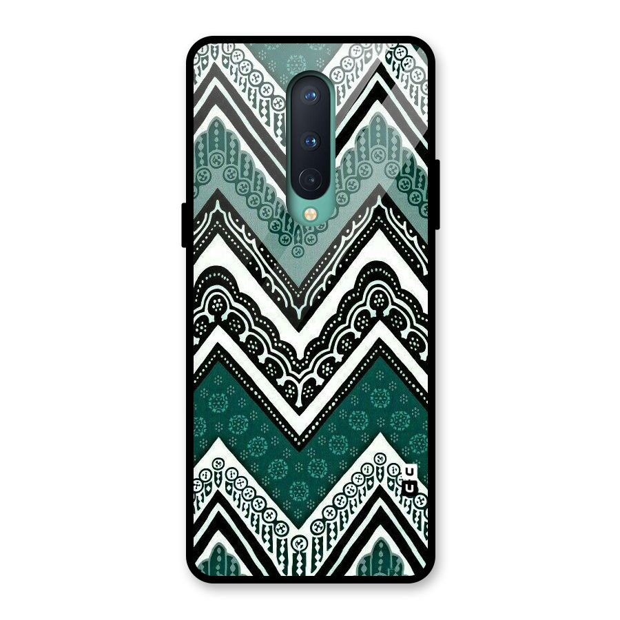 Patterned Chevron Glass Back Case for OnePlus 8