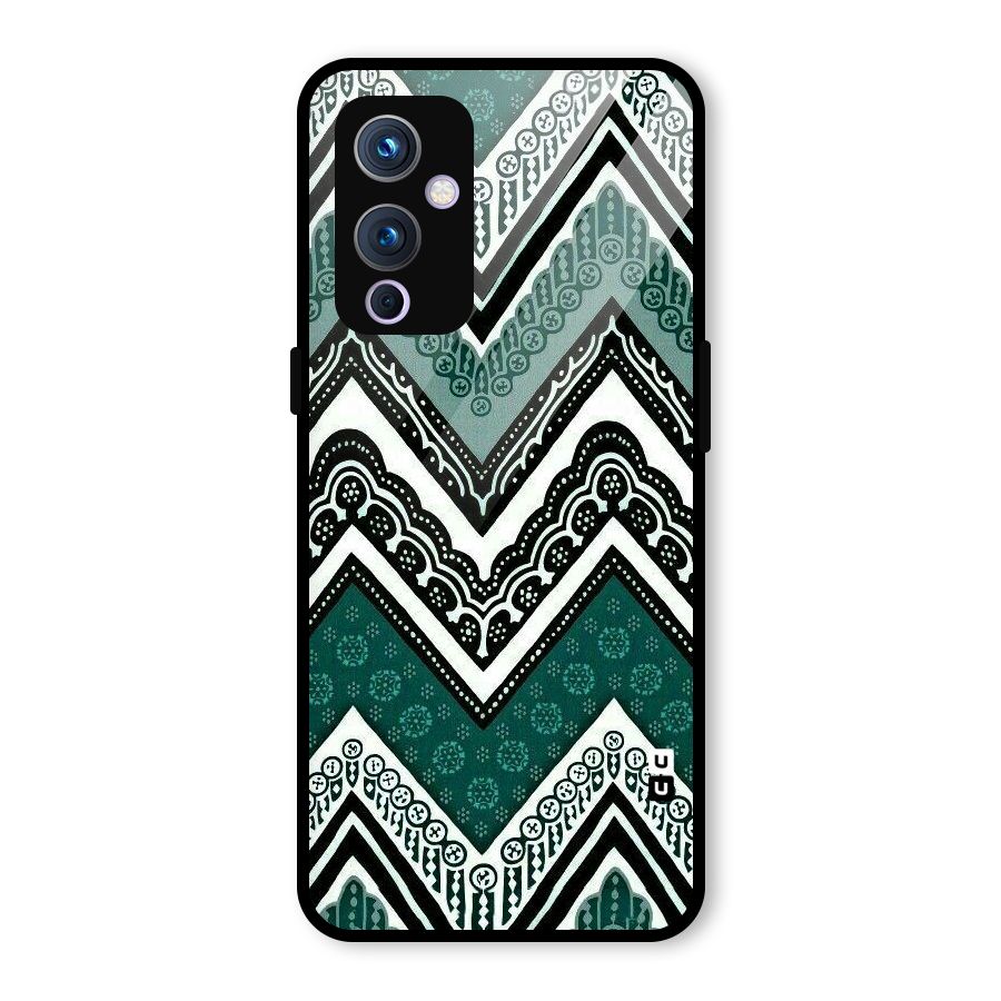 Patterned Chevron Glass Back Case for OnePlus 9